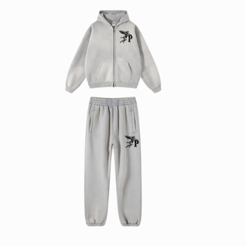 PSRVE GREY ZIP-UP SWEAT SUIT – PREMIUM STREETWEAR ESSENTIAL