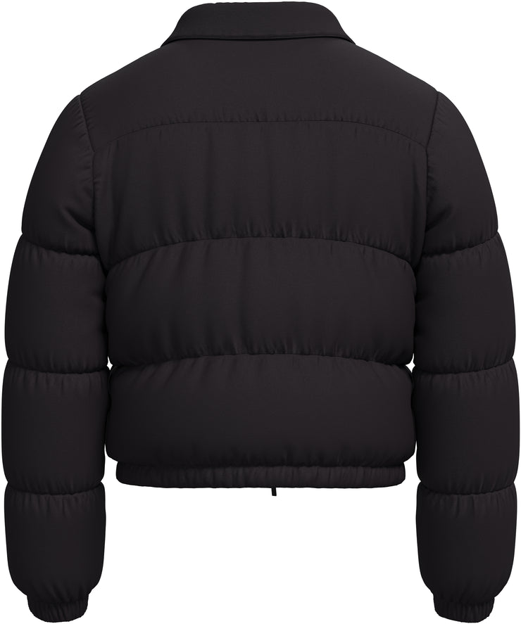 P Angel Cropped Puffer Jacket – Jet Black