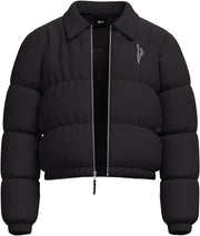 P Angel Cropped Puffer Jacket – Jet Black