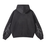 P Angel faded black studded sweatsuit